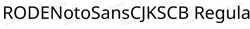 RODENotoSansCJKSCB Regular 字体转换